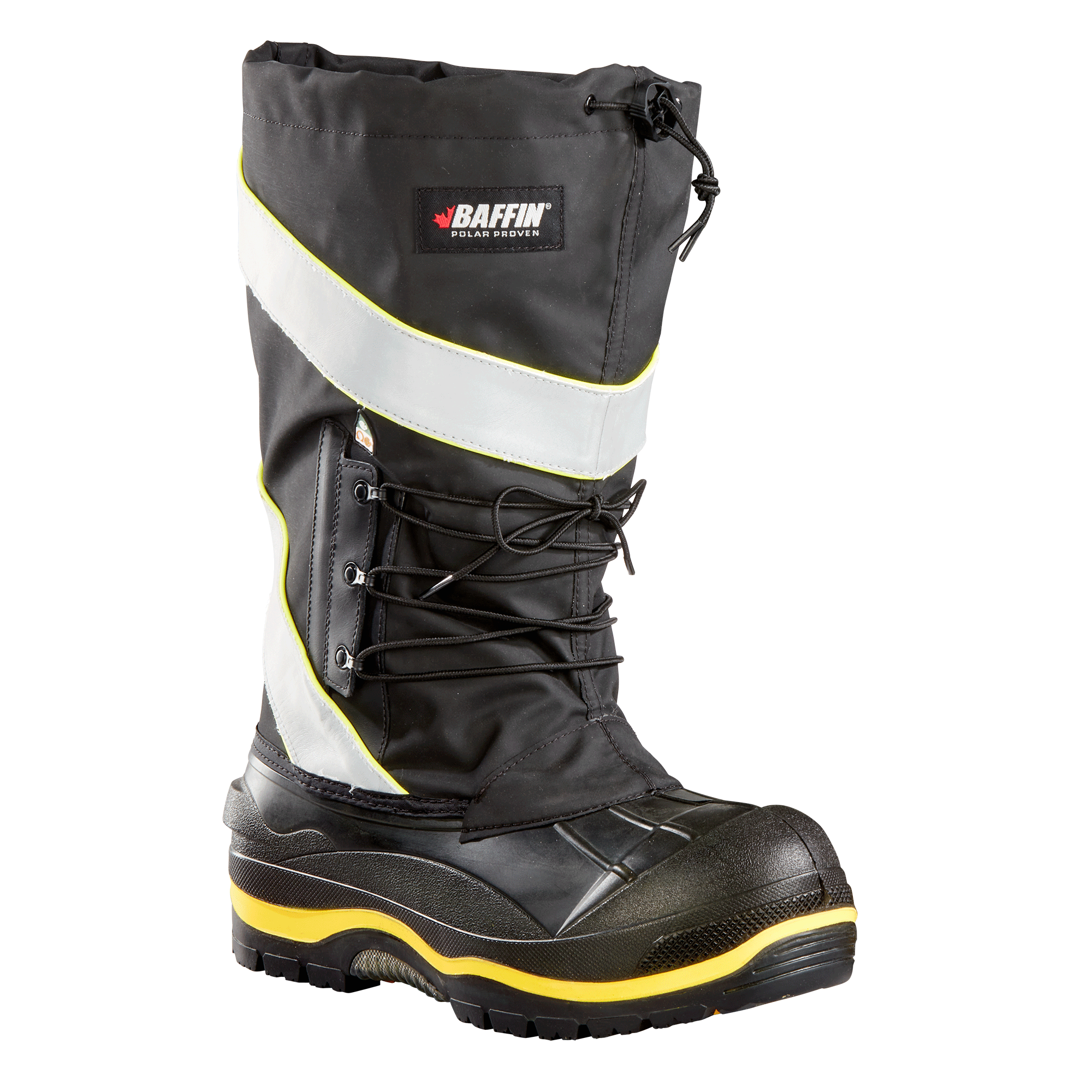 DERRICK (Safety Toe & Plate) | Unisex Boot - Primary || Black/Hi-Vis