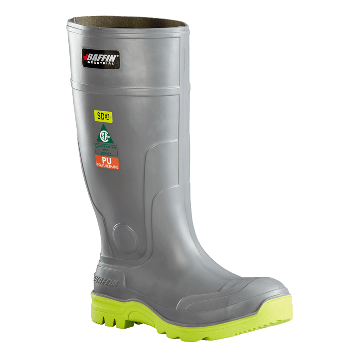 BRUTUS (SAFETY TOE & PLATE) | Unisex Boot - Primary || Charcoal/Floro-Green