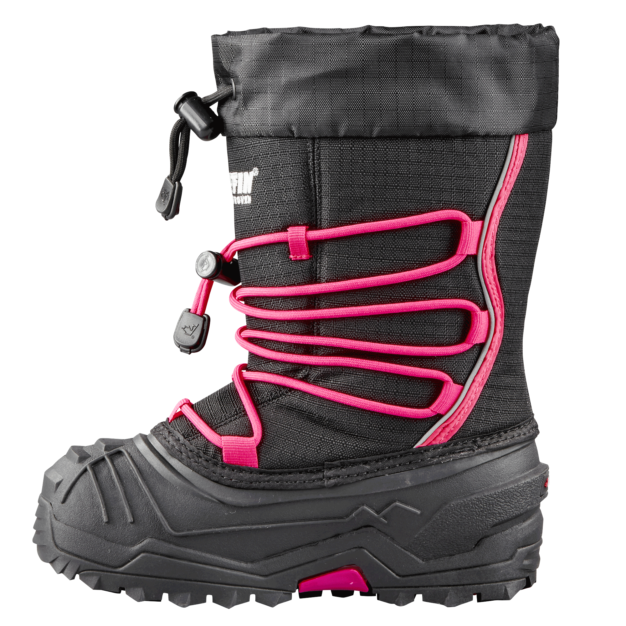 Baffin Snogoose Boot Little Girls Black Hyper Berry 11.0