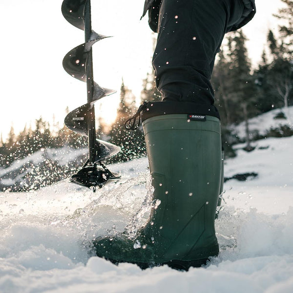 Zmleve Winter Snow Boots, Rock Fishing Shoes, Winter Fishing Shoes, Ice Fishing Special Shoes, Anti-Skid Nails, Warm, Waterproof, Thick Men's Desert C